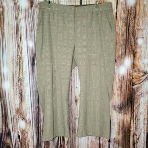 Lane Bryant The Lena Wide Leg Pants Plaid Tan 22S